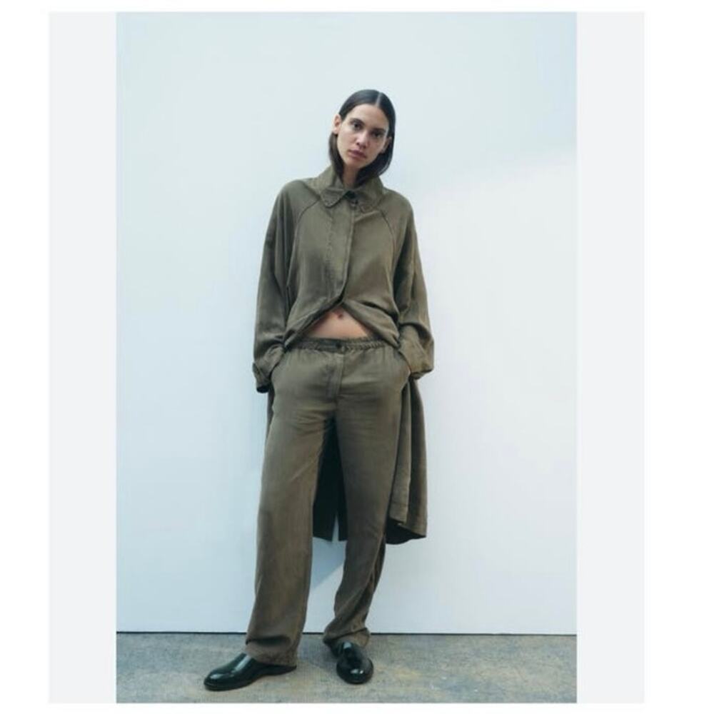 Zara Green Trouser Pant size Small